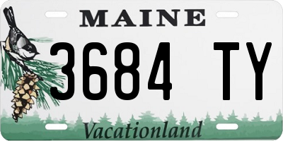 ME license plate 3684TY