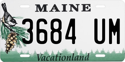 ME license plate 3684UM