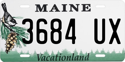 ME license plate 3684UX