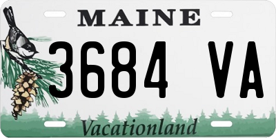 ME license plate 3684VA