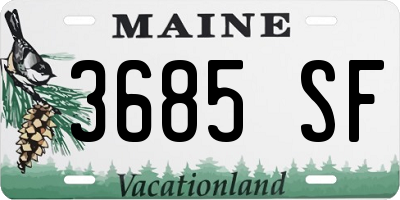ME license plate 3685SF