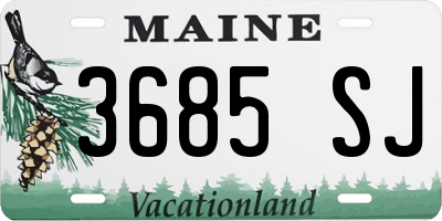 ME license plate 3685SJ