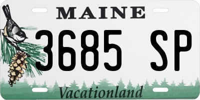 ME license plate 3685SP