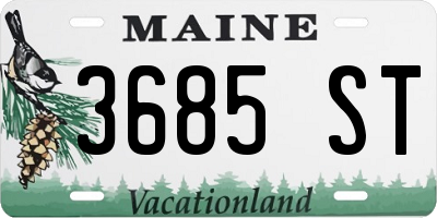 ME license plate 3685ST