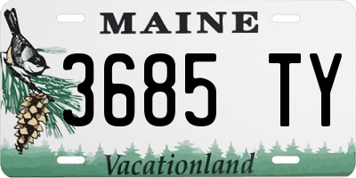 ME license plate 3685TY