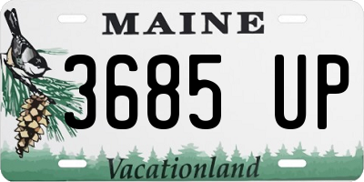 ME license plate 3685UP