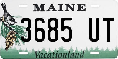 ME license plate 3685UT
