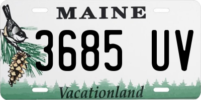ME license plate 3685UV