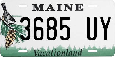 ME license plate 3685UY