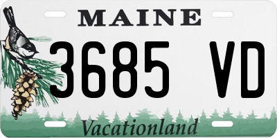 ME license plate 3685VD