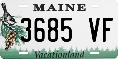 ME license plate 3685VF