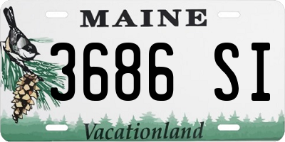 ME license plate 3686SI