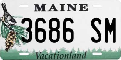 ME license plate 3686SM