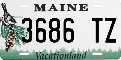 ME license plate 3686TZ