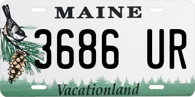 ME license plate 3686UR