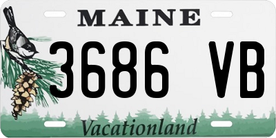 ME license plate 3686VB