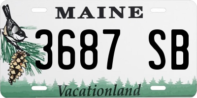 ME license plate 3687SB