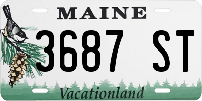 ME license plate 3687ST