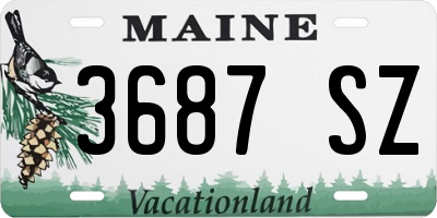 ME license plate 3687SZ