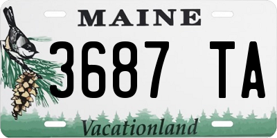 ME license plate 3687TA