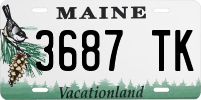 ME license plate 3687TK