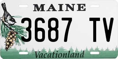 ME license plate 3687TV