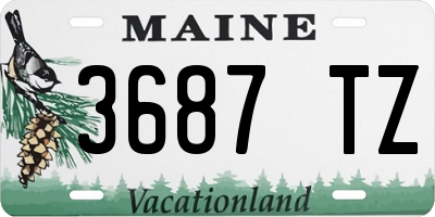 ME license plate 3687TZ
