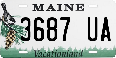 ME license plate 3687UA