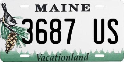 ME license plate 3687US