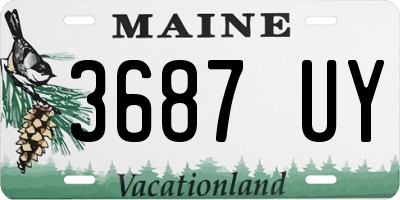 ME license plate 3687UY