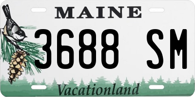 ME license plate 3688SM