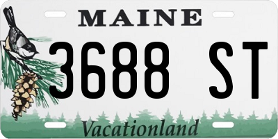 ME license plate 3688ST