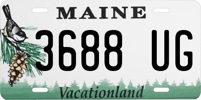 ME license plate 3688UG