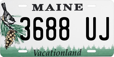 ME license plate 3688UJ