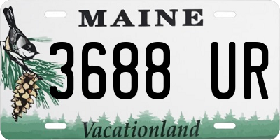 ME license plate 3688UR