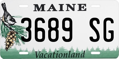 ME license plate 3689SG