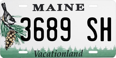 ME license plate 3689SH