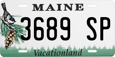 ME license plate 3689SP