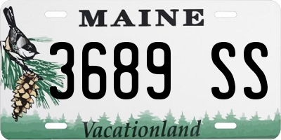 ME license plate 3689SS