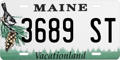 ME license plate 3689ST