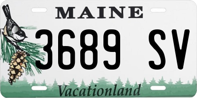 ME license plate 3689SV
