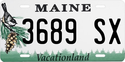ME license plate 3689SX