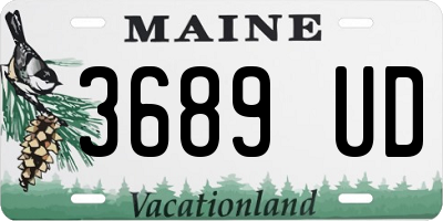 ME license plate 3689UD