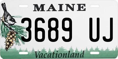 ME license plate 3689UJ