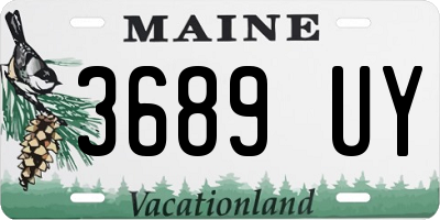 ME license plate 3689UY