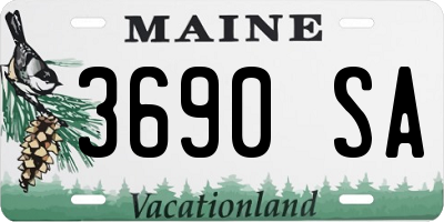 ME license plate 3690SA