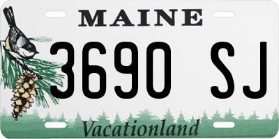 ME license plate 3690SJ