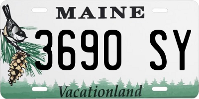 ME license plate 3690SY