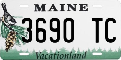 ME license plate 3690TC