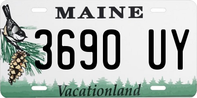 ME license plate 3690UY